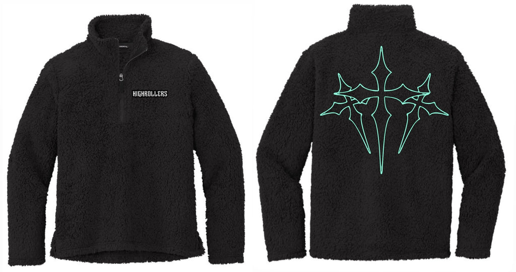 HIGHROLLERS Fluffy 1/4 zip black