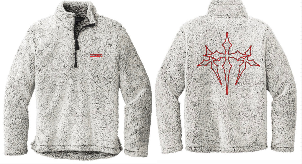 HIGHROLLERS FLUFFY 1/4  ZIP heather