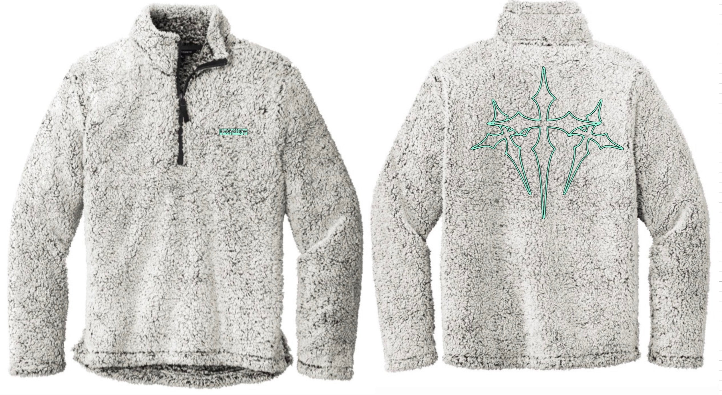 HIGHROLLERS FLUFFY 1/4  ZIP heather