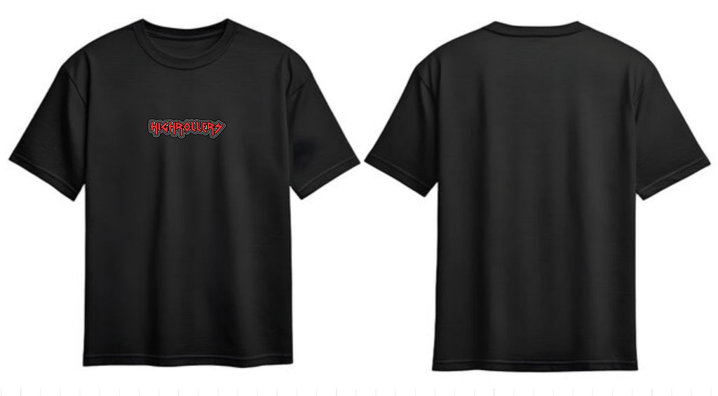 HIGHROLLERS CLASSIC BLACK TEES