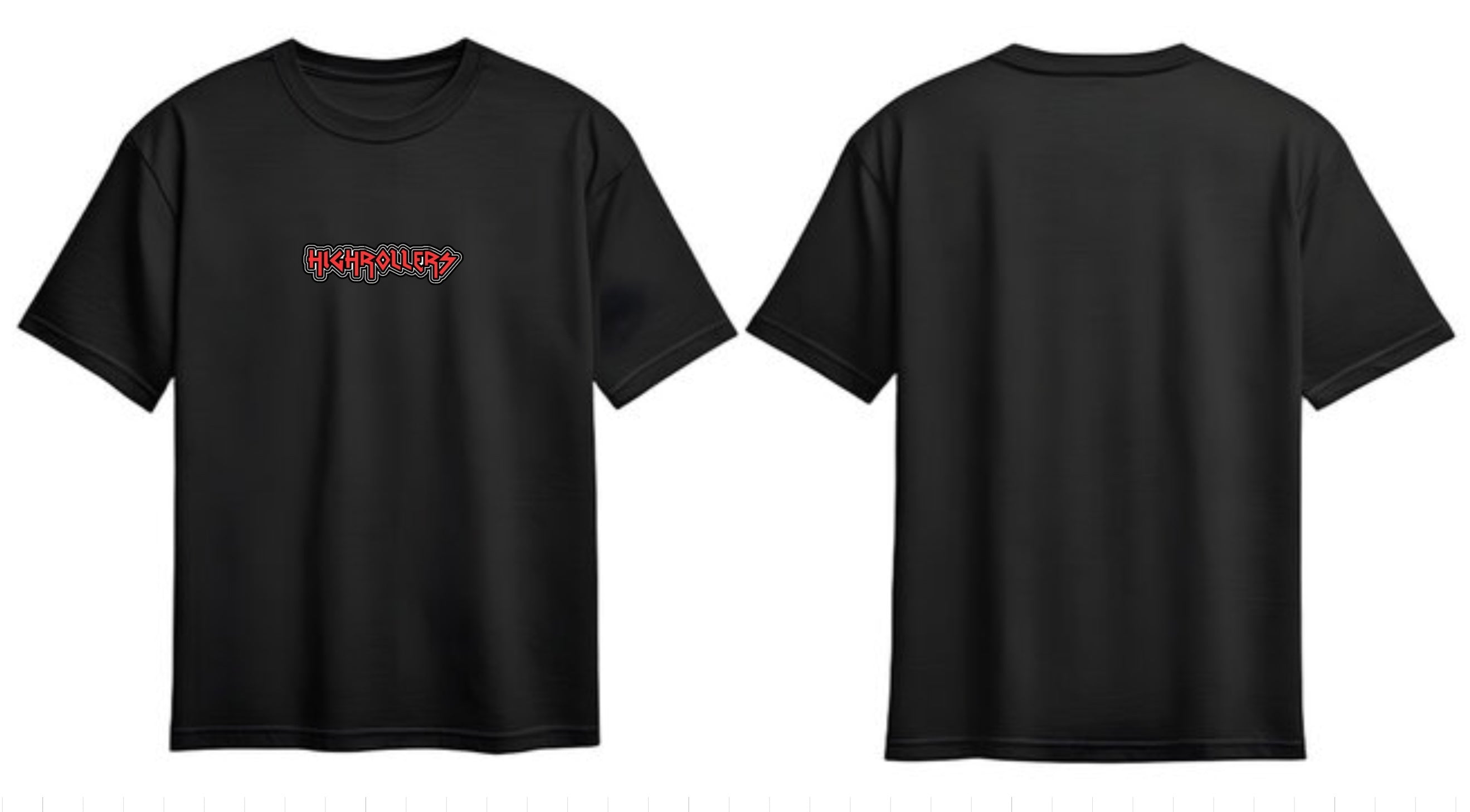 HIGHROLLERS CLASSIC BLACK TEES