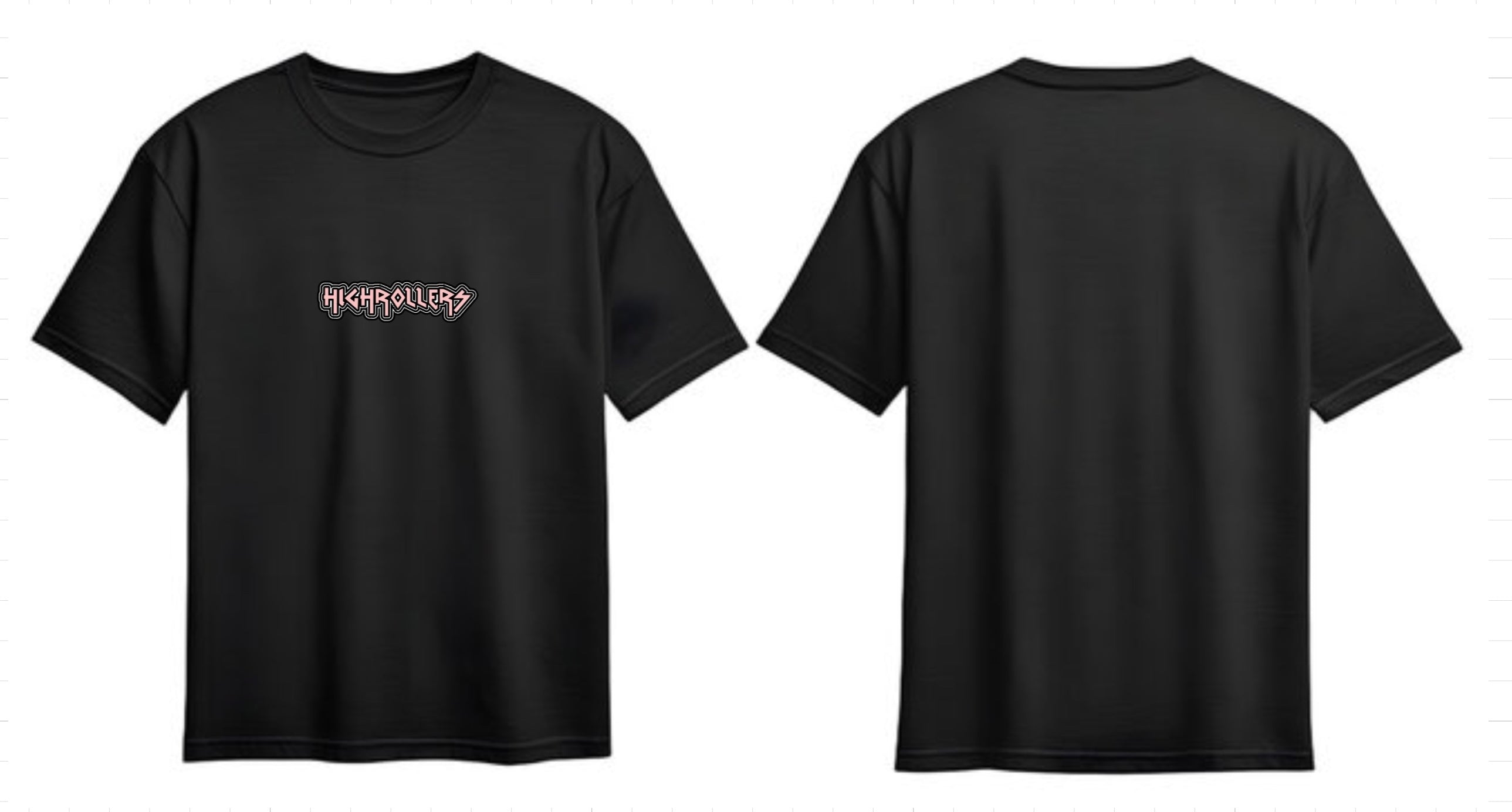HIGHROLLERS CLASSIC BLACK TEES