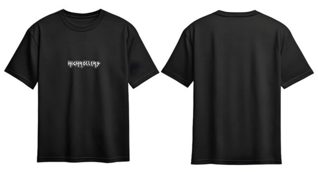 HIGHROLLERS CLASSIC BLACK TEES