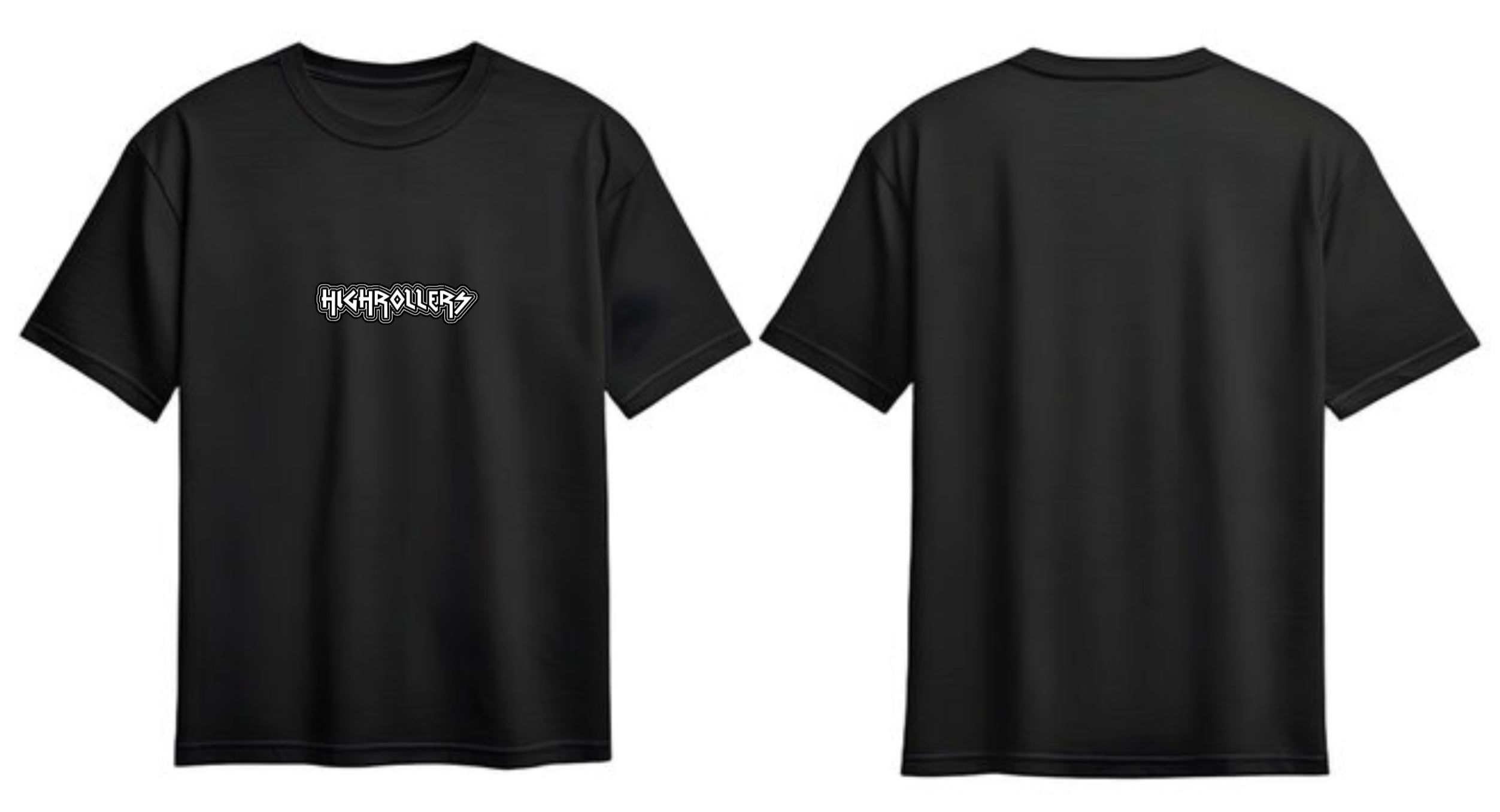 HIGHROLLERS CLASSIC BLACK TEES