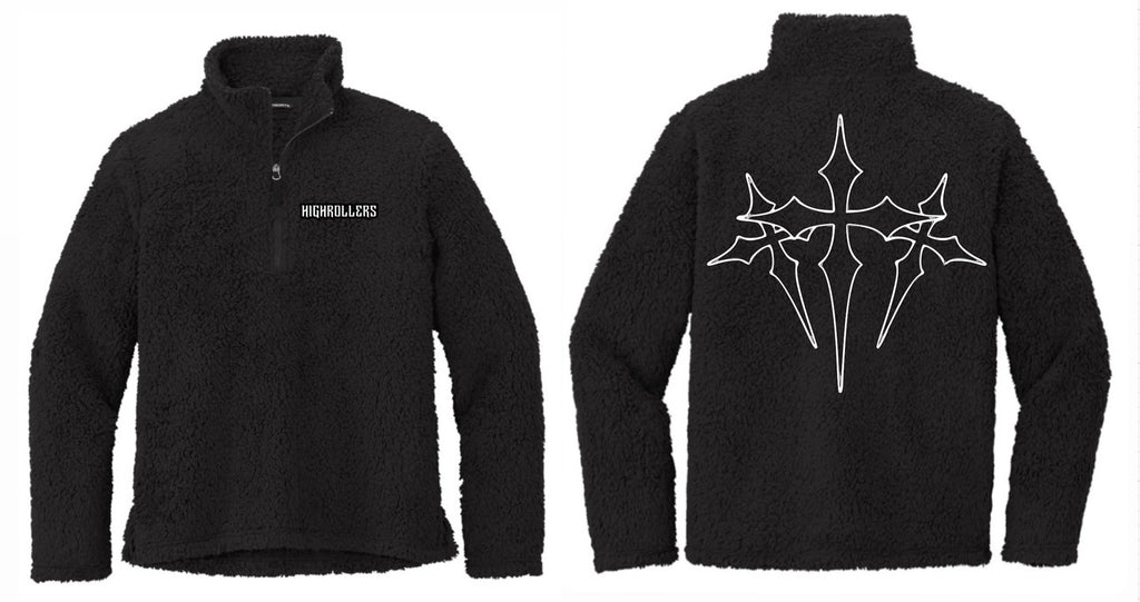 HIGHROLLERS Fluffy 1/4 zip black
