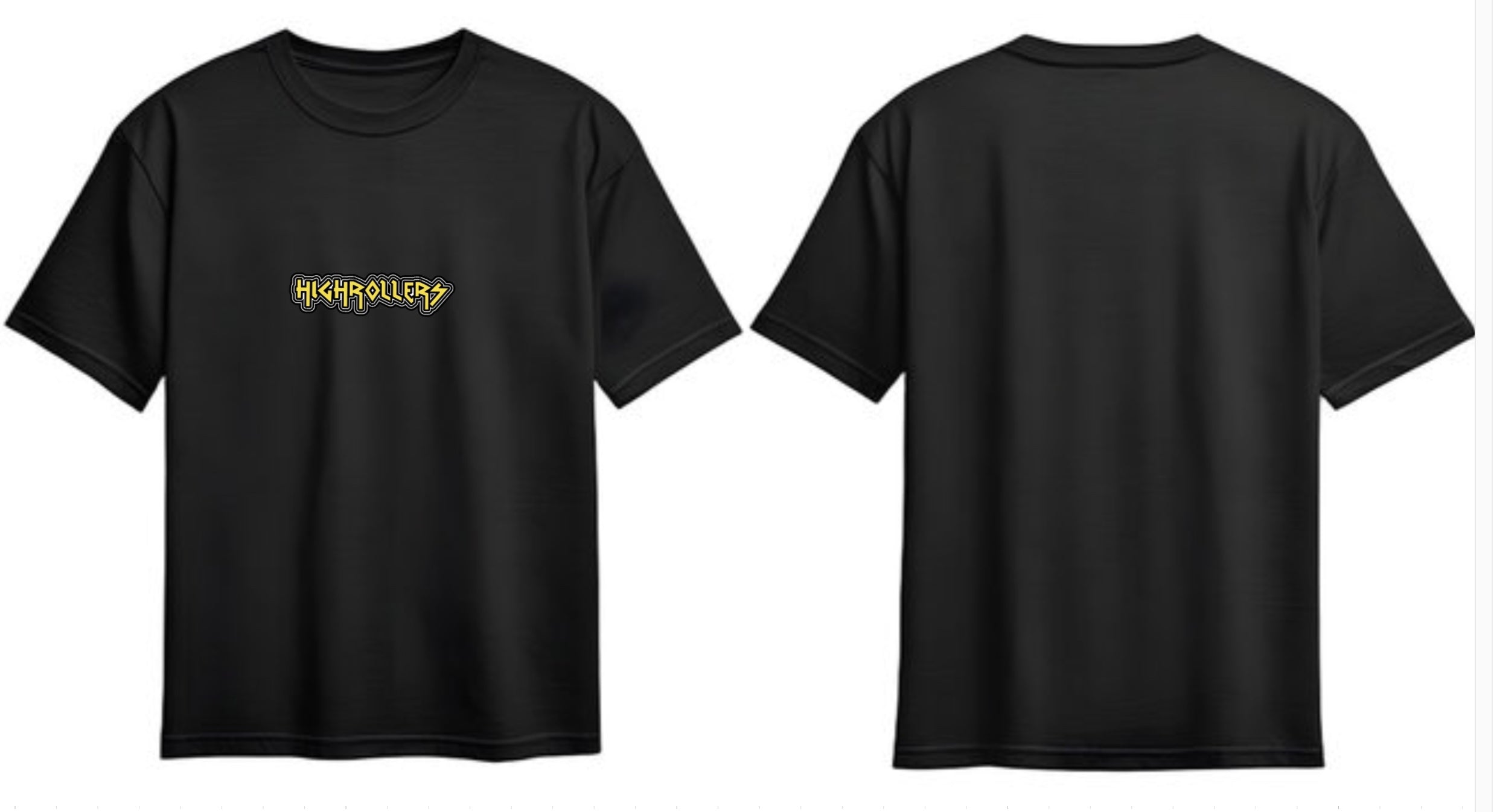 HIGHROLLERS CLASSIC BLACK TEES