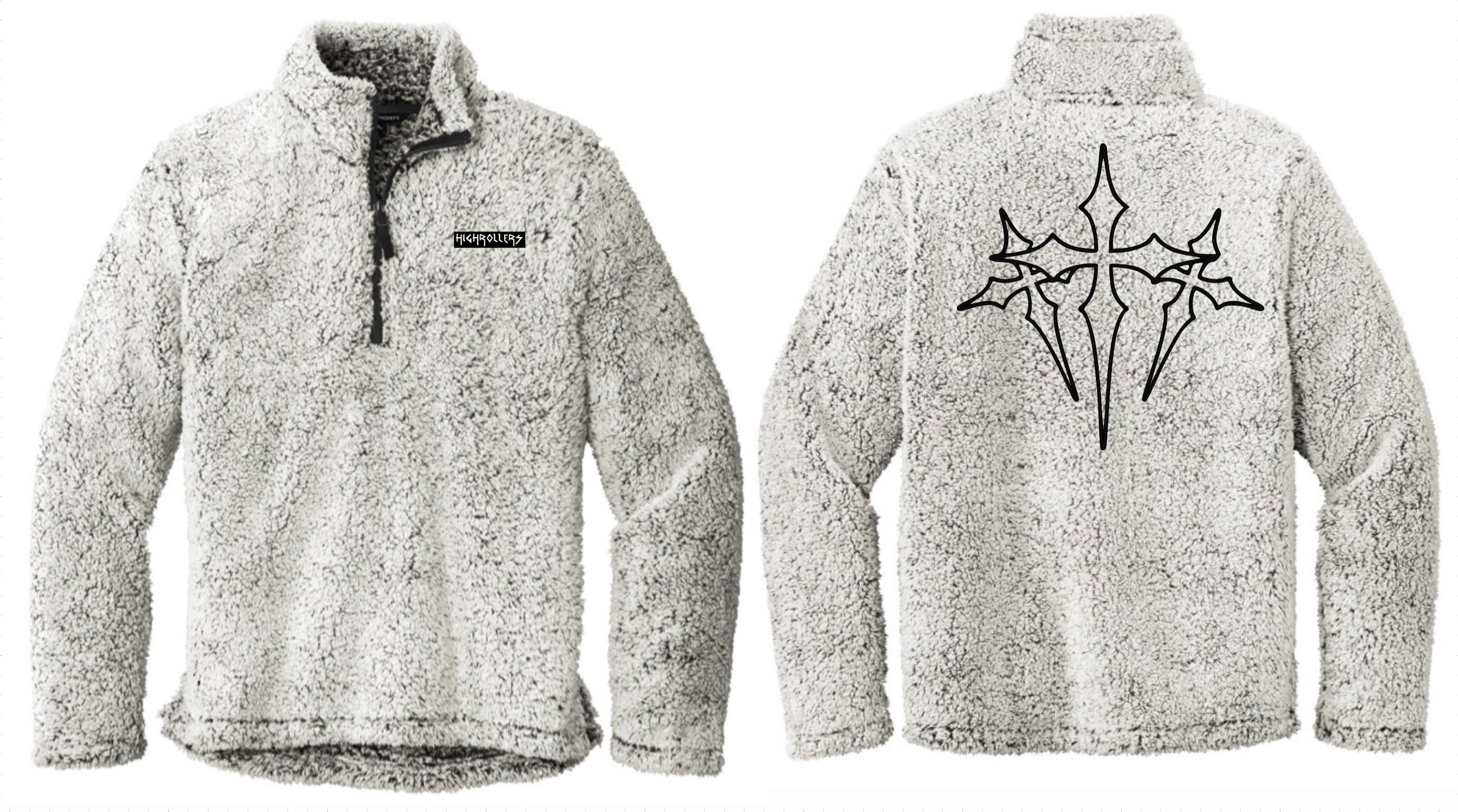 HIGHROLLERS FLUFFY 1/4  ZIP heather
