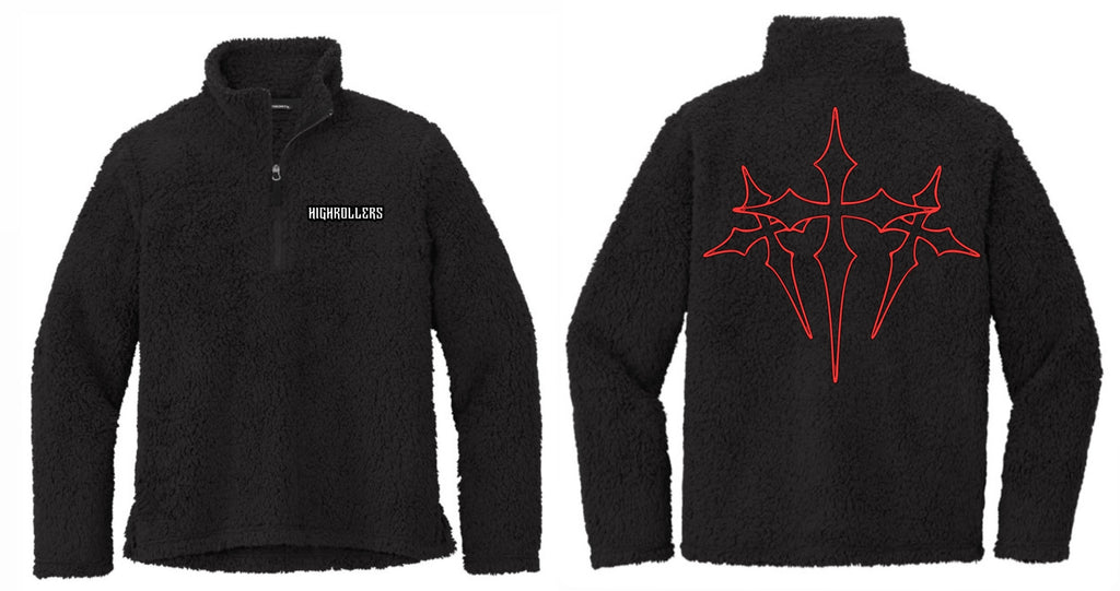 HIGHROLLERS Fluffy 1/4 zip black