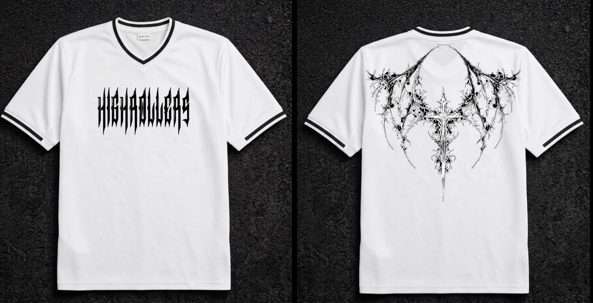 HIGHROLLERS CROSS JERSEY WHITE